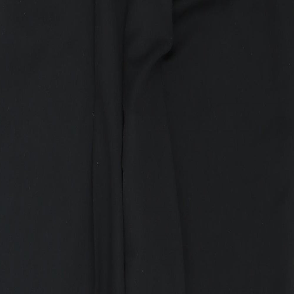 Womens UK Size 16 Preworn Regular Fit  Black Trousers