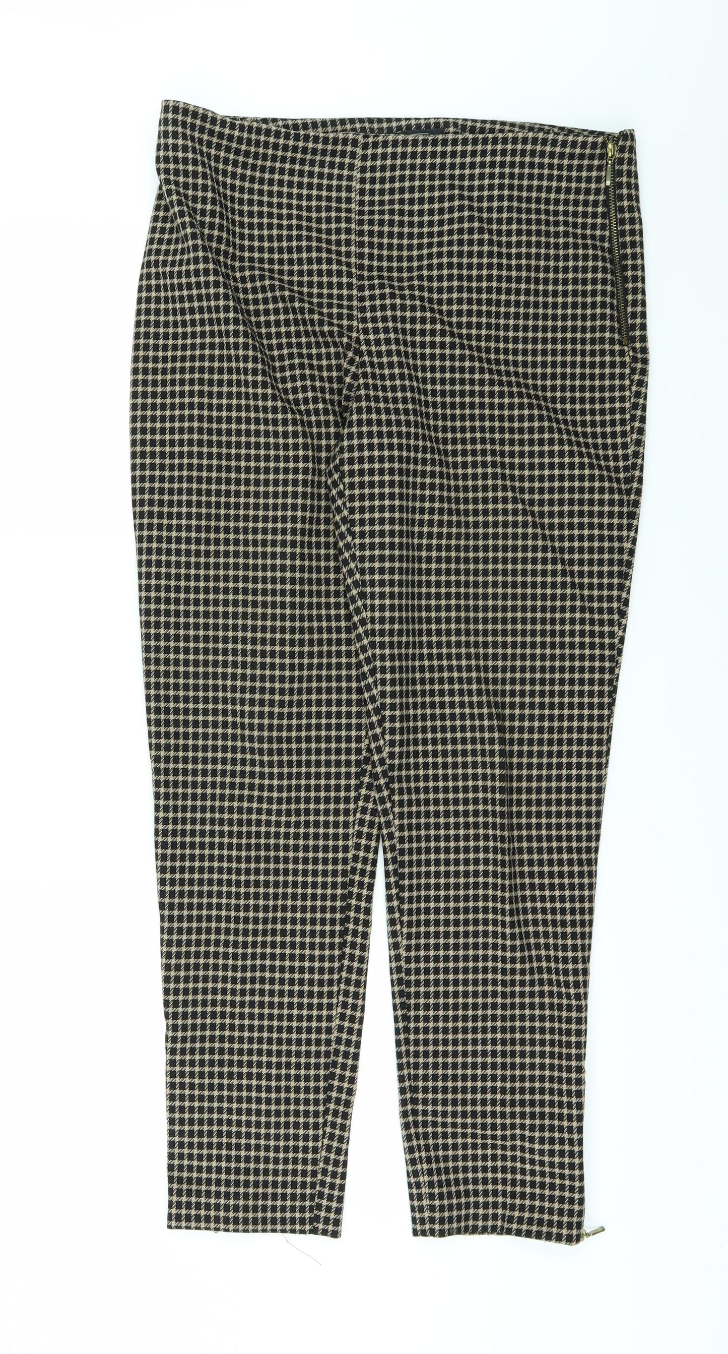 Womens UK Size 12 F&F Regular Fit  Black Trousers