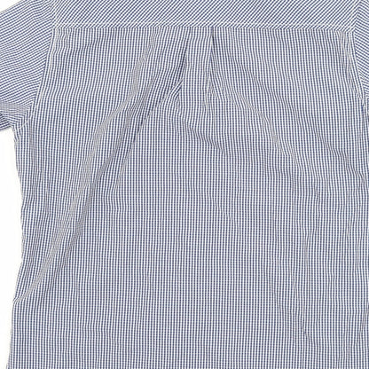 Mens UK Size S Twisted Soul Blue  Button-Up Short Sleeve Casual Shirt