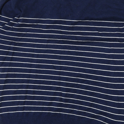 NEXT Mens Blue Striped  Pullover Jumper Size M