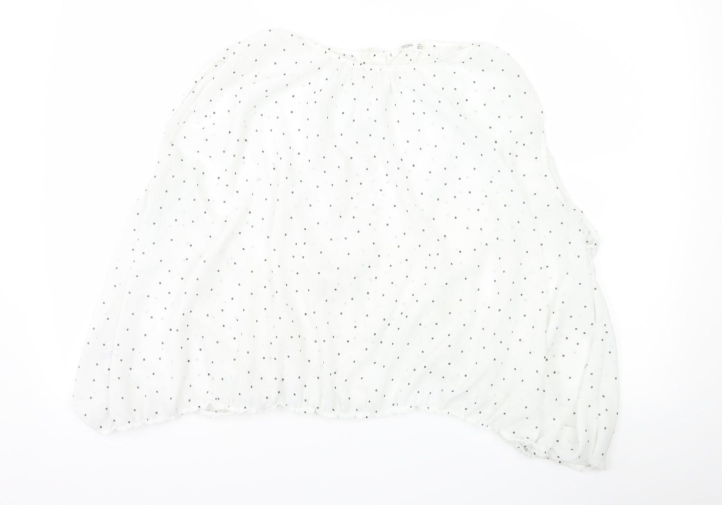 Womens UK Size L Mango White Basic Blouse