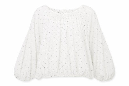 Womens UK Size L Mango White Basic Blouse