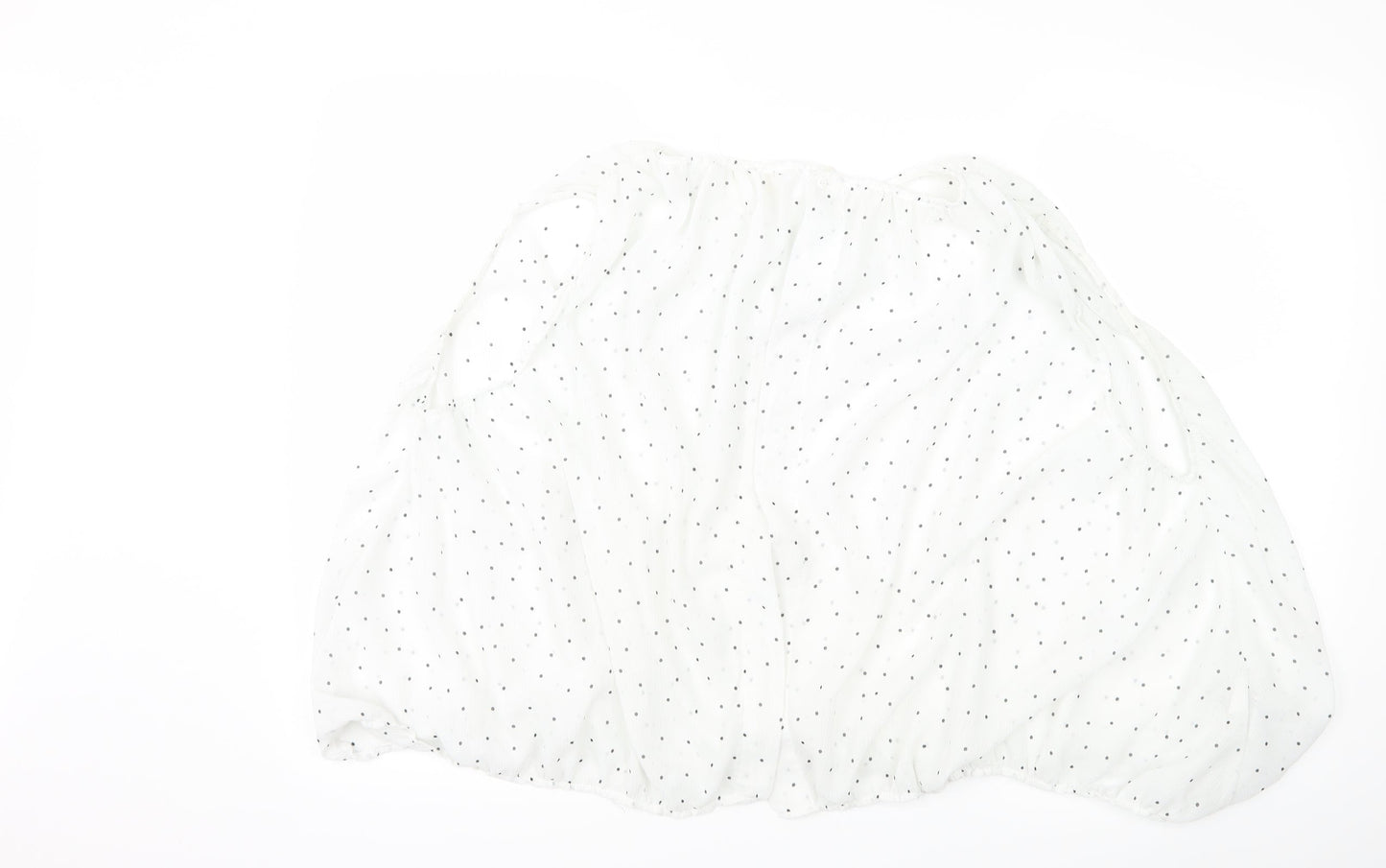 Womens UK Size L Mango White Basic Blouse