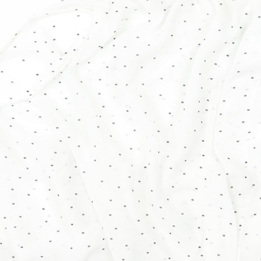 Womens UK Size L Mango White Basic Blouse