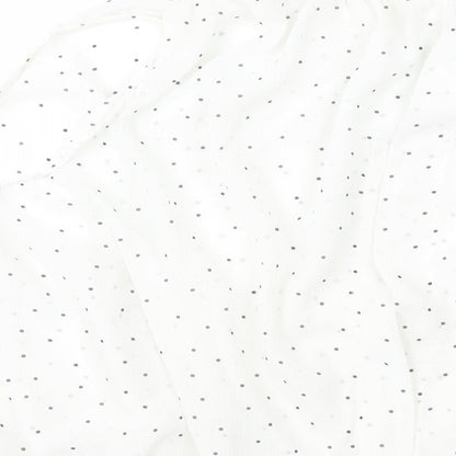 Womens UK Size L Mango White Basic Blouse