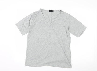 Womens UK Size 10 PRETTYLITTLETHING Grey Basic T-Shirt