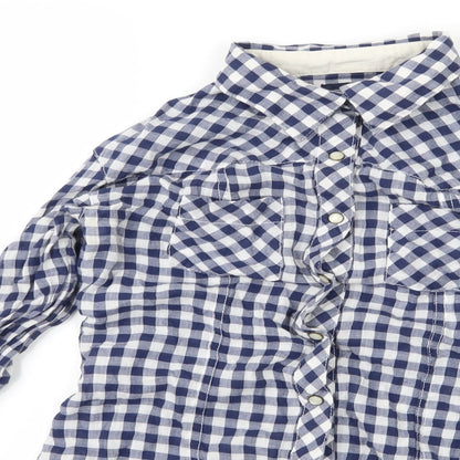 Womens UK Size XS Gap Blue Basic Button-Up