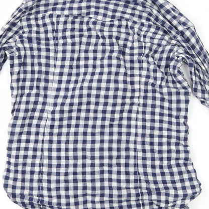Womens UK Size XS Gap Blue Basic Button-Up
