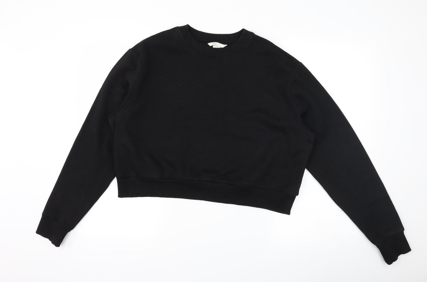 H&M Womens Black   Pullover Sweatshirt Size M