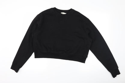 H&M Womens Black   Pullover Sweatshirt Size M