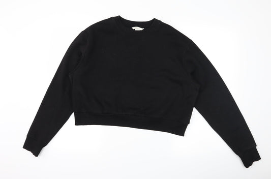 H&M Womens Black   Pullover Sweatshirt Size M