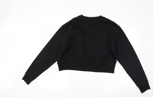 H&M Womens Black   Pullover Sweatshirt Size M