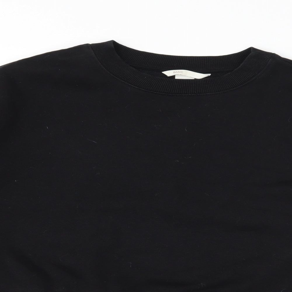 H&M Womens Black   Pullover Sweatshirt Size M
