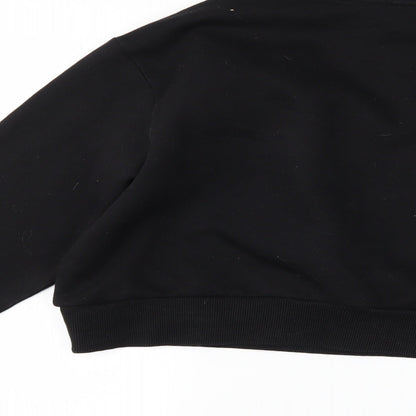 H&M Womens Black   Pullover Sweatshirt Size M