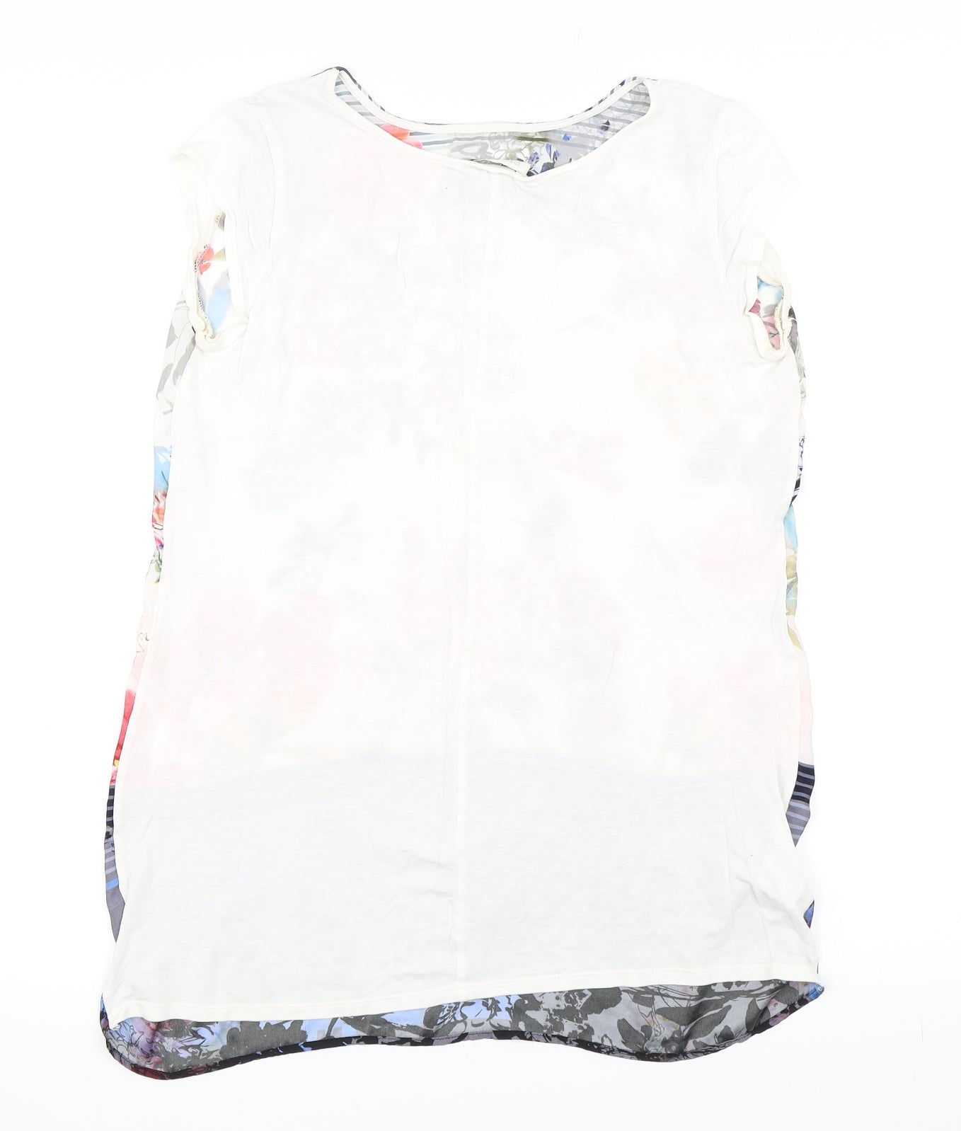 Promod Womens Multicoloured Floral  Basic T-Shirt Size L