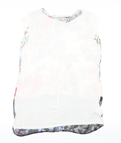 Promod Womens Multicoloured Floral  Basic T-Shirt Size L