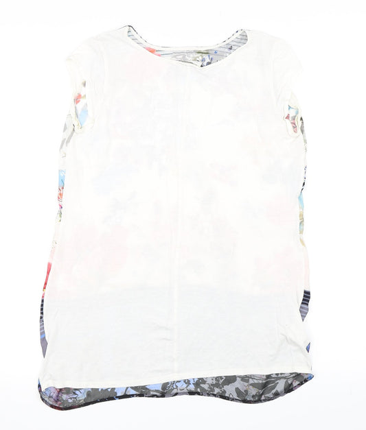 Promod Womens Multicoloured Floral  Basic T-Shirt Size L