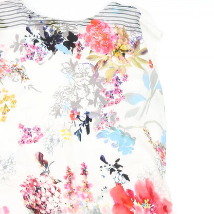 Promod Womens Multicoloured Floral  Basic T-Shirt Size L