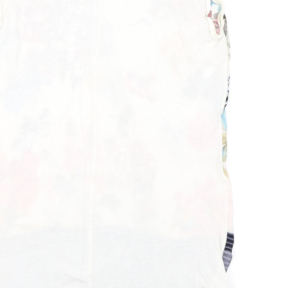 Promod Womens Multicoloured Floral  Basic T-Shirt Size L