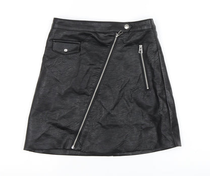 H&M Womens Black   A-Line Skirt Size 6