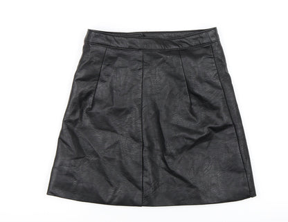 H&M Womens Black   A-Line Skirt Size 6