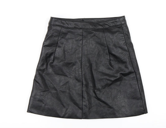 H&M Womens Black   A-Line Skirt Size 6