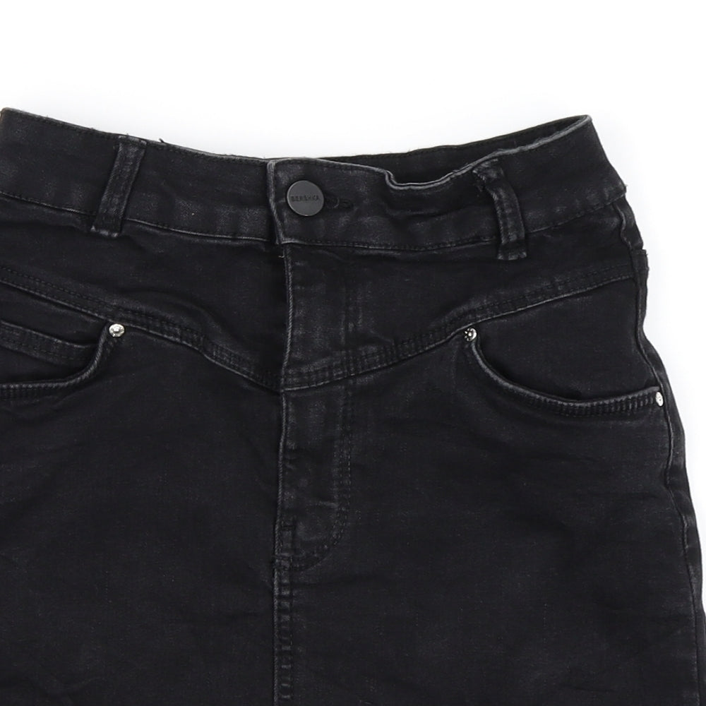Bershka Womens Black   A-Line Skirt Size 6