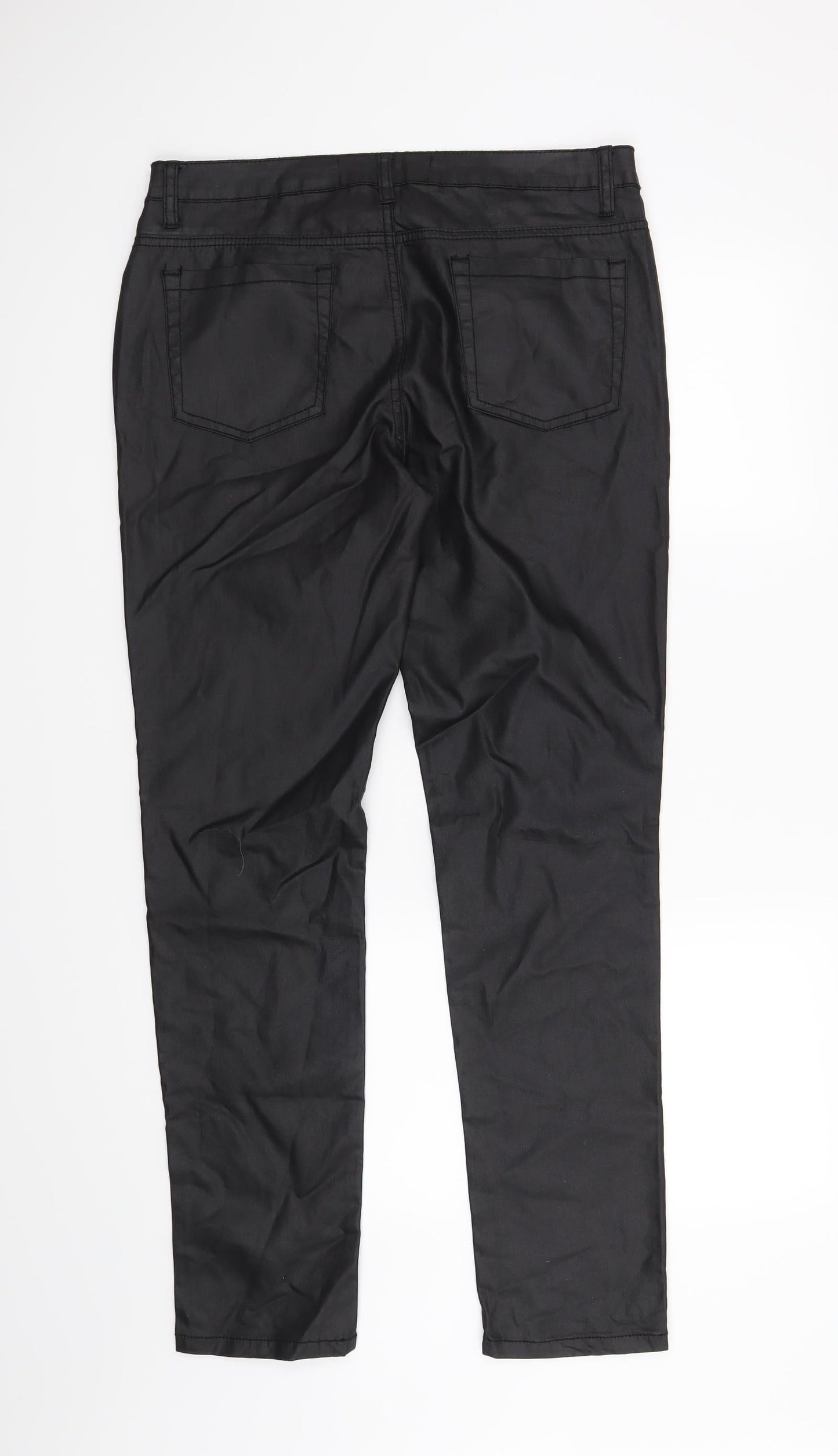 24/7 Authentic Denim Womens Black   Skinny Jeans Size 12 L29 in