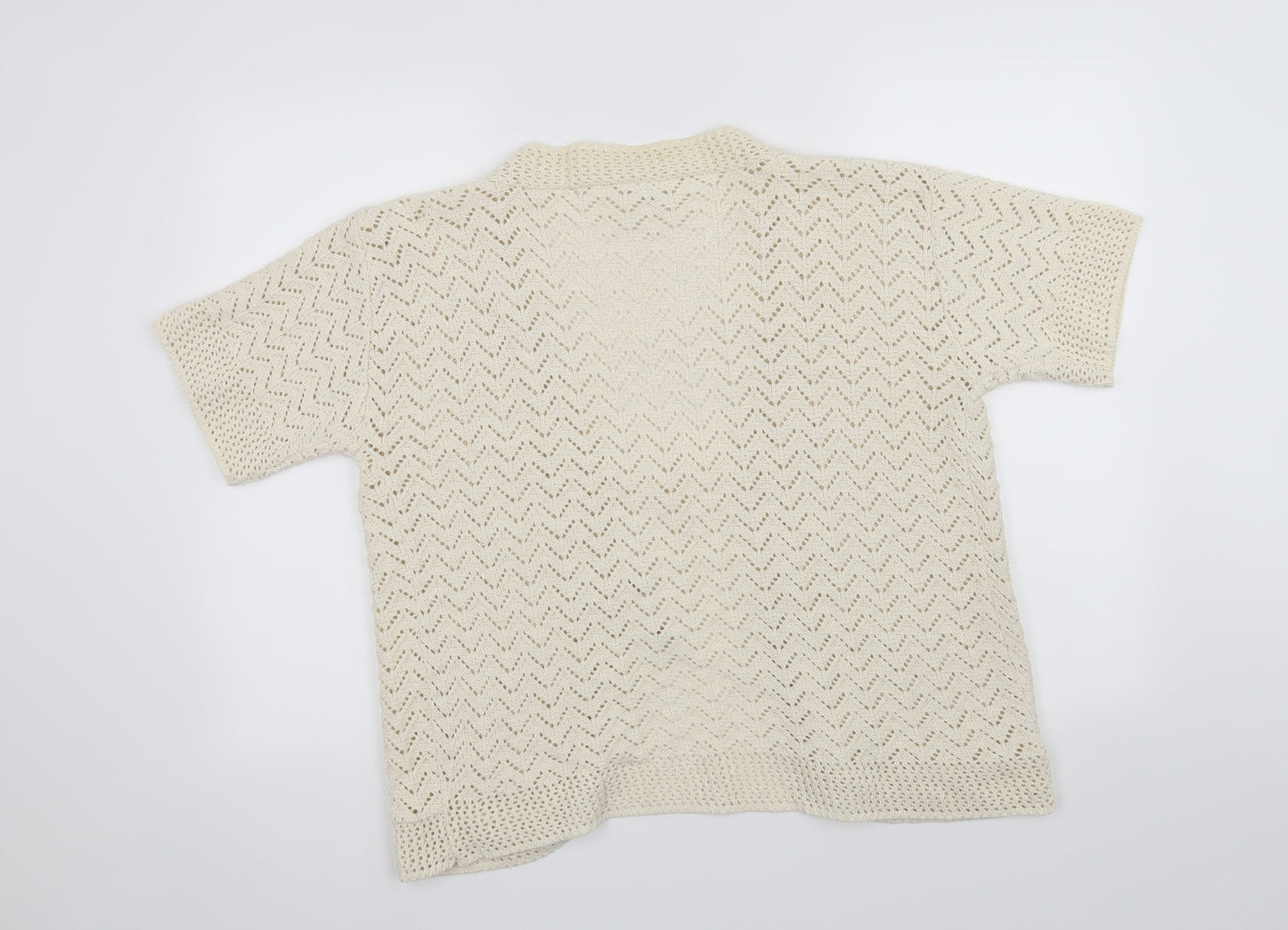 Pulse Womens White   Cardigan Jumper Size L