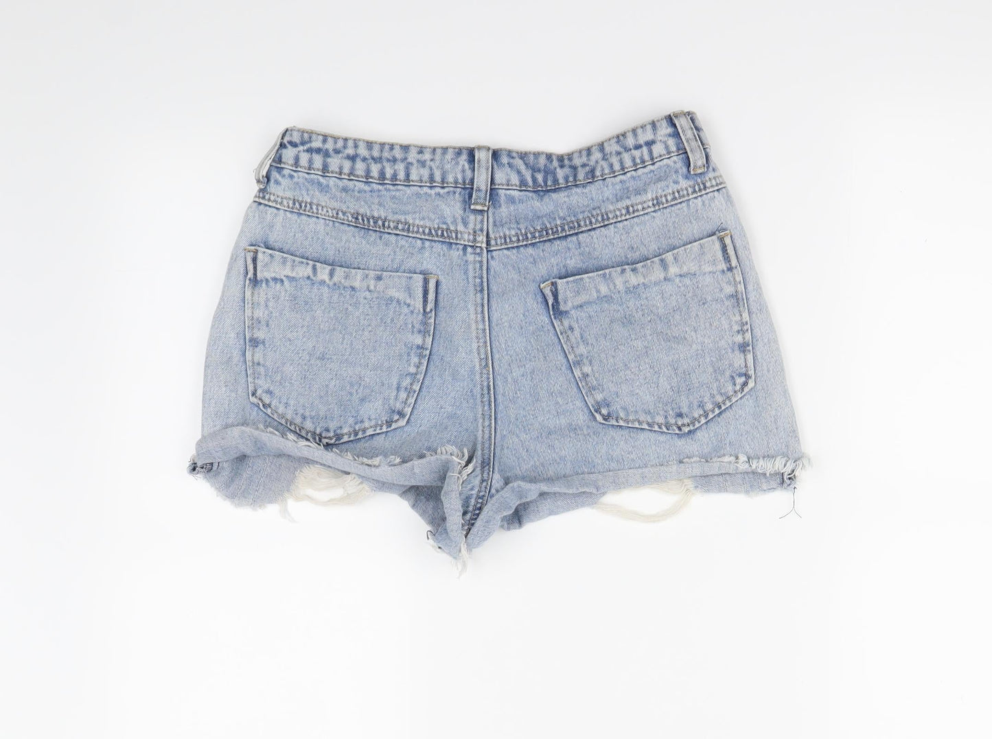 Boohoo Womens Blue   Cut-Off Shorts Size 10