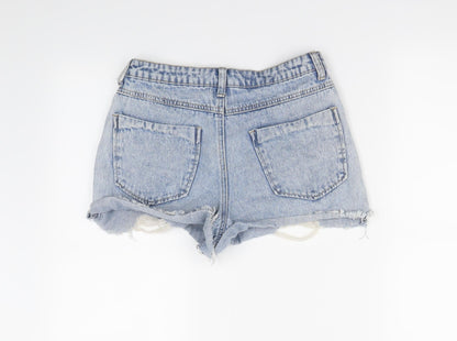 Boohoo Womens Blue   Cut-Off Shorts Size 10