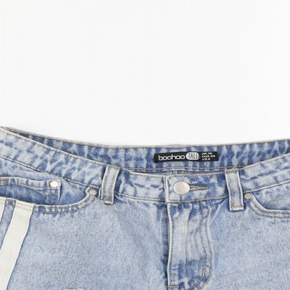 Boohoo Womens Blue   Cut-Off Shorts Size 10