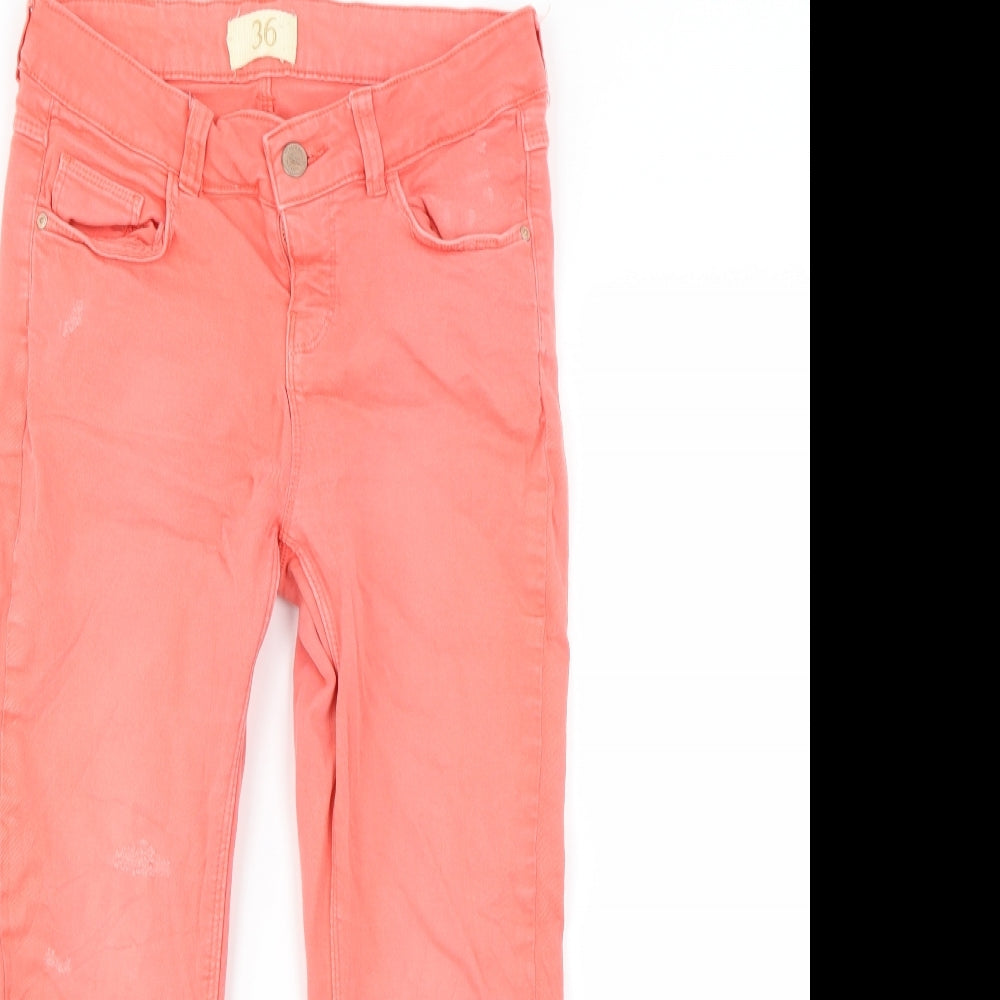 Zara Womens Orange   Skinny Jeans Size 8 L27 in