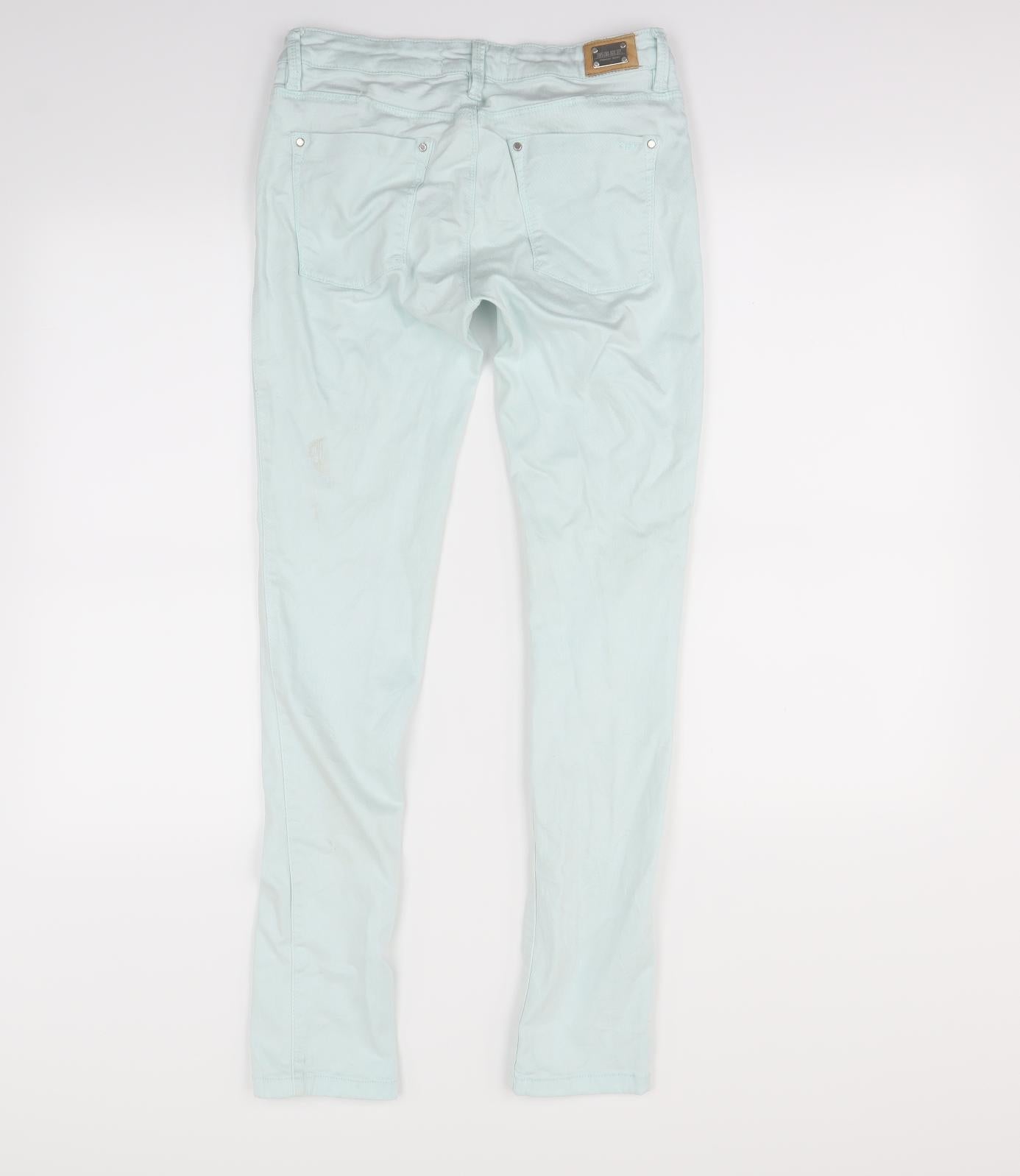 Zara Womens Green   Skinny Jeans Size M L28 in