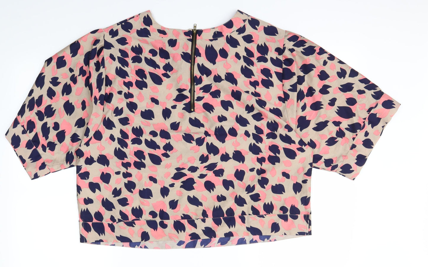 First Avenue Womens Multicoloured Animal Print  Basic Blouse Size 14