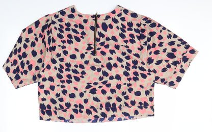 First Avenue Womens Multicoloured Animal Print  Basic Blouse Size 14