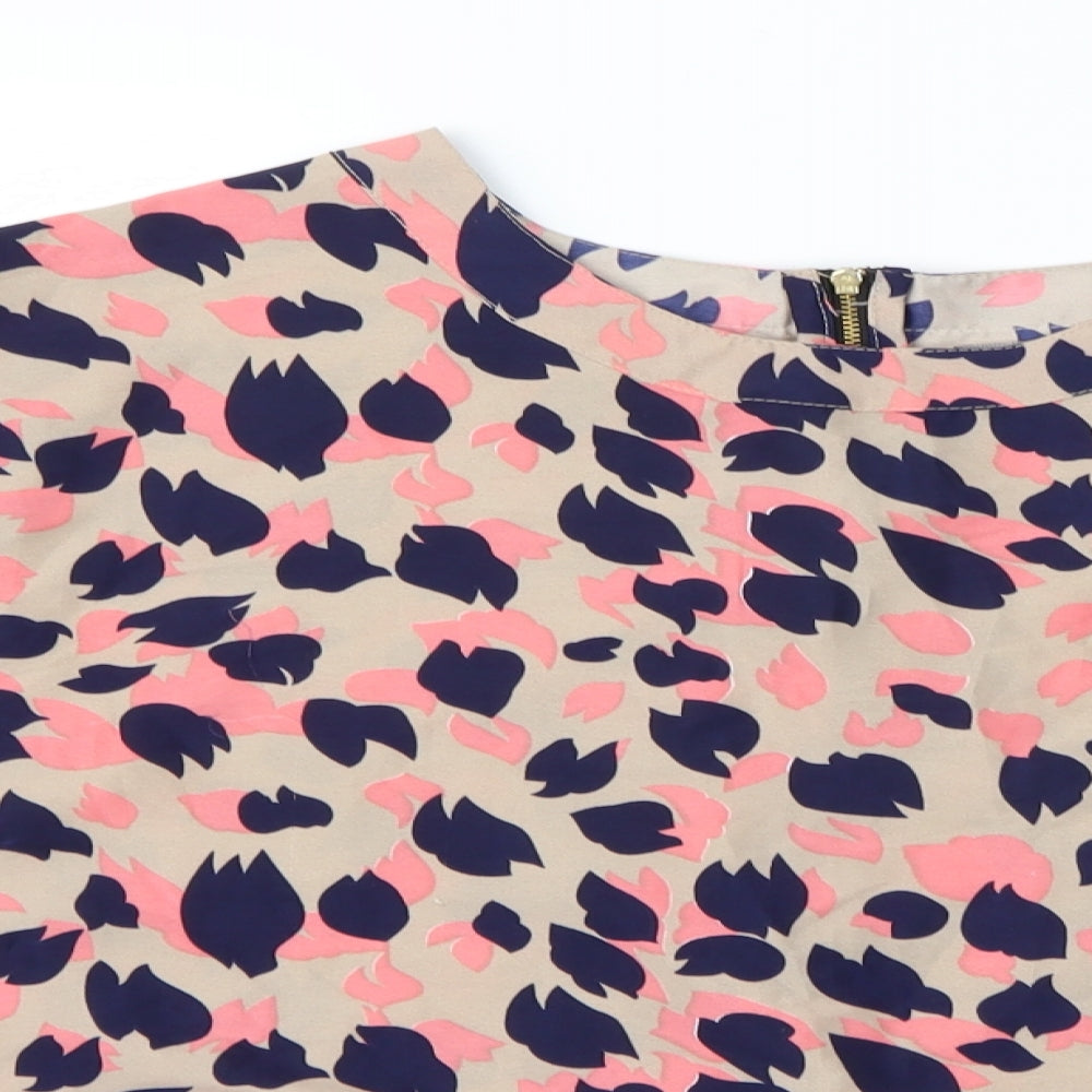 First Avenue Womens Multicoloured Animal Print  Basic Blouse Size 14