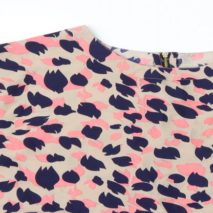 First Avenue Womens Multicoloured Animal Print  Basic Blouse Size 14