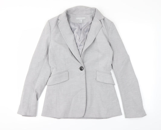 H&M Womens Grey   Jacket Blazer Size 6