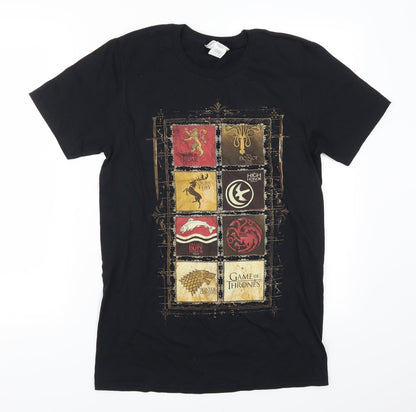 Mens UK Size S Gildan Black  T-Shirt