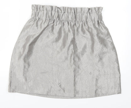 H&M Womens Grey   Mini Skirt Size 10