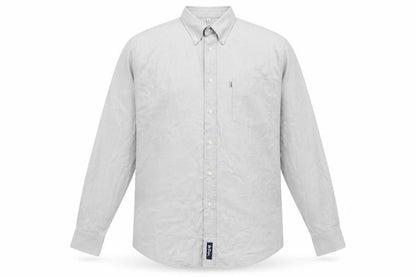 Mens UK Size 15.5 Lee Cooper Grey  Button-Up Long Sleeve Casual Shirt