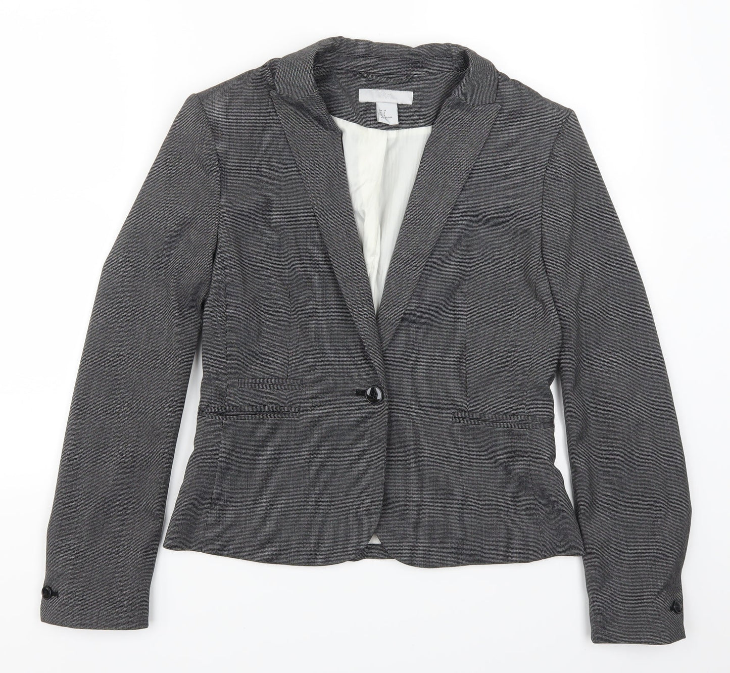 H&M Womens Grey   Jacket Suit Jacket Size 10
