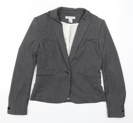 H&M Womens Grey   Jacket Suit Jacket Size 10