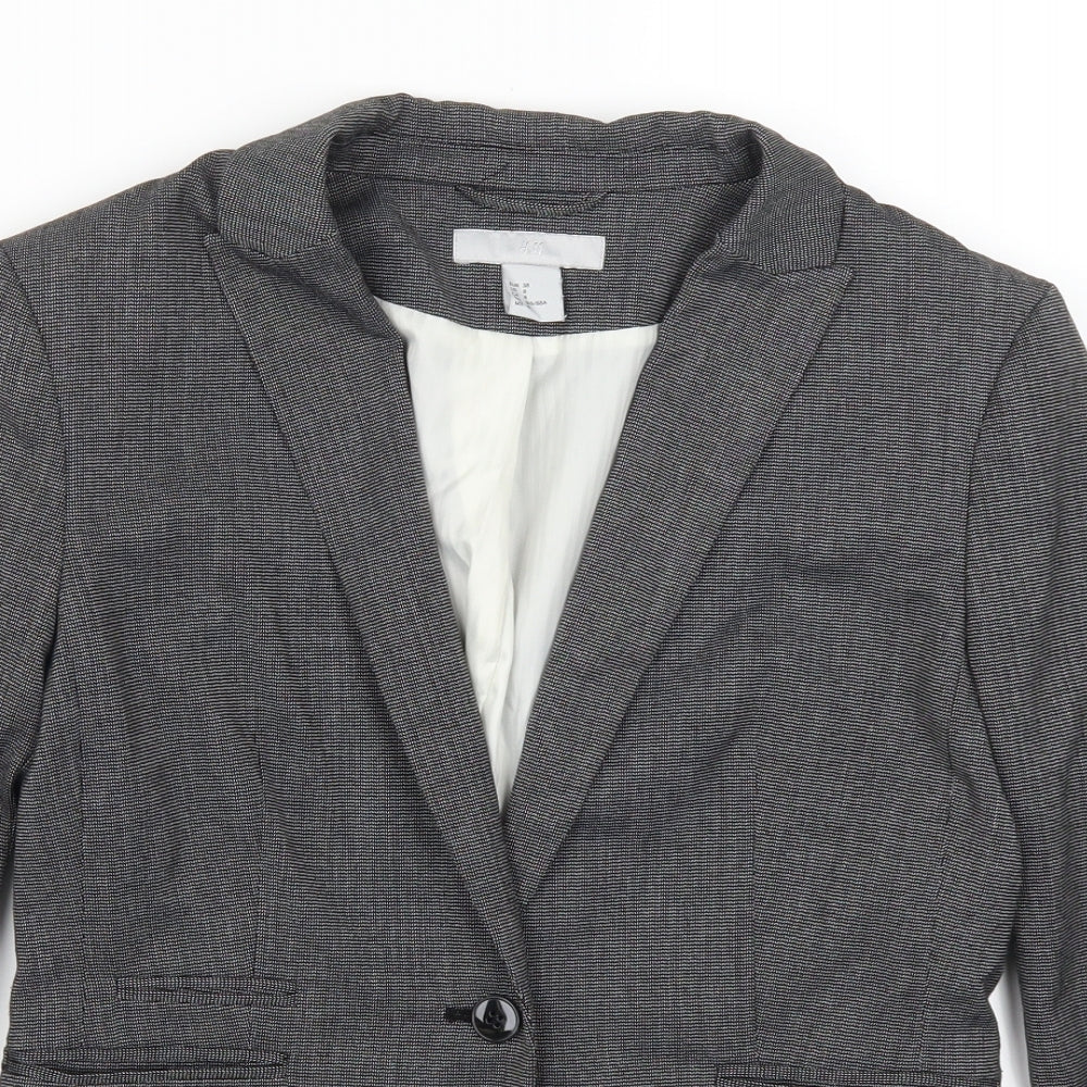 H&M Womens Grey   Jacket Suit Jacket Size 10