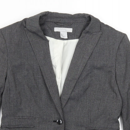 H&M Womens Grey   Jacket Suit Jacket Size 10