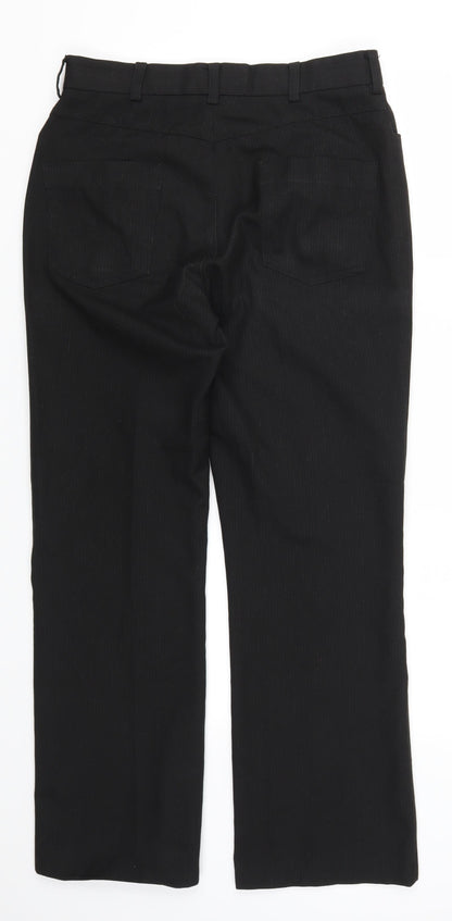 Preworn Mens Black Striped  Trousers  Size 32 L29 in