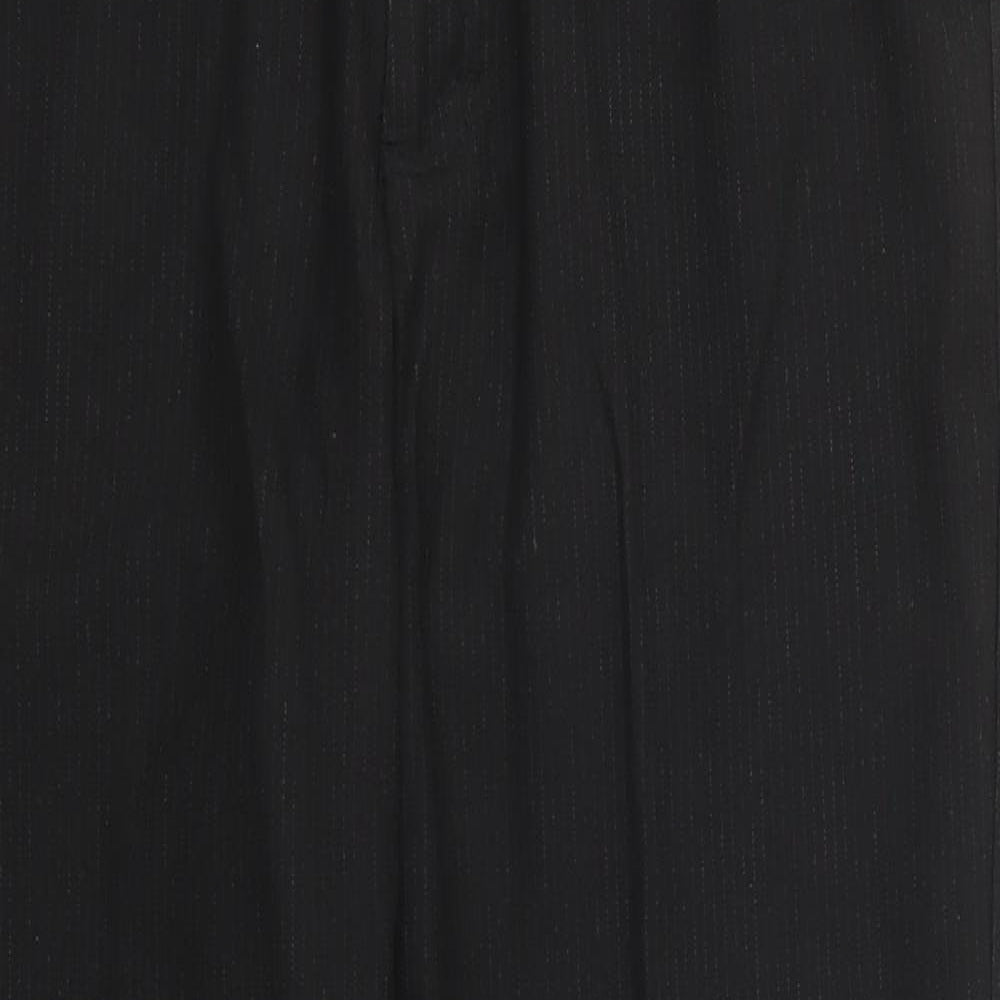 Preworn Mens Black Striped  Trousers  Size 32 L29 in