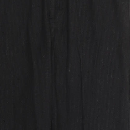 Preworn Mens Black Striped  Trousers  Size 32 L29 in