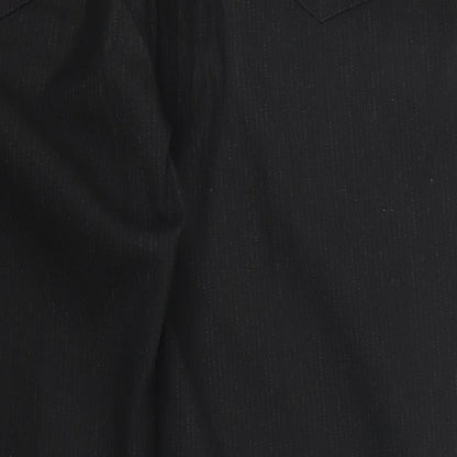 Preworn Mens Black Striped  Trousers  Size 32 L29 in